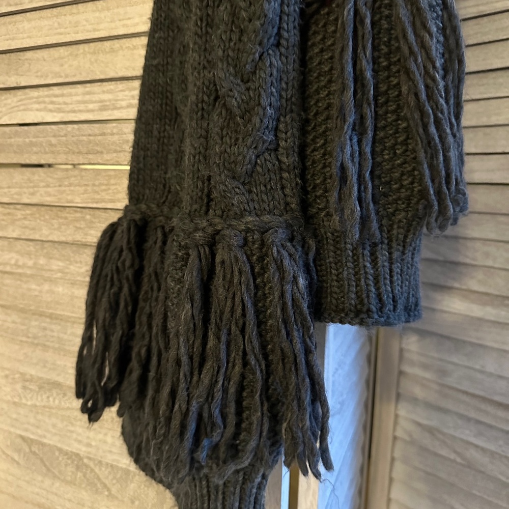 Chunky Knit Scarf, Gray